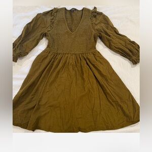 Madewell Long Sleeve Olive Dress